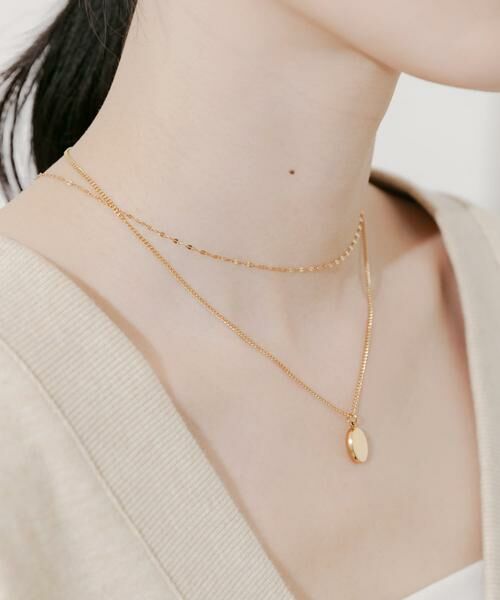 SMELLY / スメリー ネックレス・ペンダント・チョーカー | ステンレスオーバルトップ2セットネックレス | 詳細2