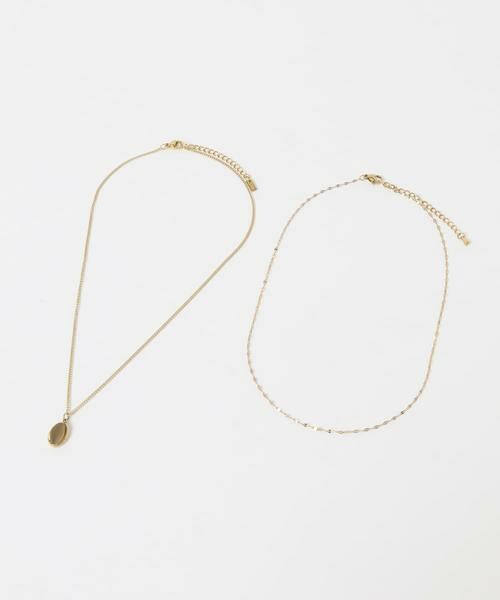 SMELLY / スメリー ネックレス・ペンダント・チョーカー | ステンレスオーバルトップ2セットネックレス | 詳細4