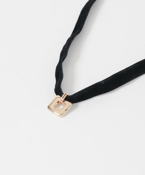 SMELLY / スメリー ネックレス・ペンダント・チョーカー | スクエアチャームベロアチョーカーネックレス | 詳細7