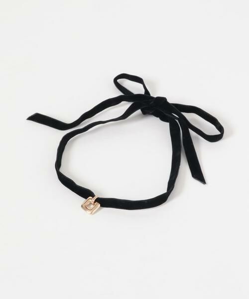 SMELLY / スメリー ネックレス・ペンダント・チョーカー | スクエアチャームベロアチョーカーネックレス | 詳細8