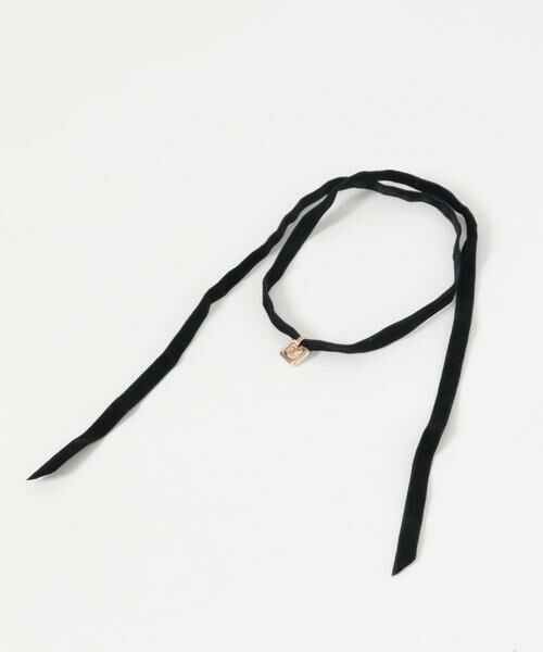 SMELLY / スメリー ネックレス・ペンダント・チョーカー | スクエアチャームベロアチョーカーネックレス | 詳細9