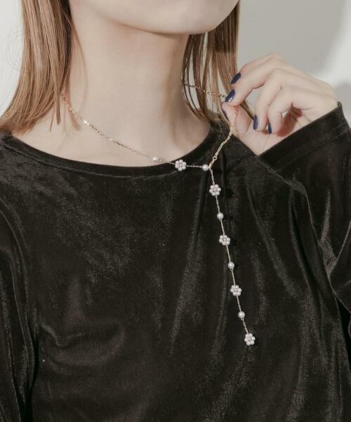 SMELLY / スメリー ネックレス・ペンダント・チョーカー | パールフラワーYネックレス | 詳細1