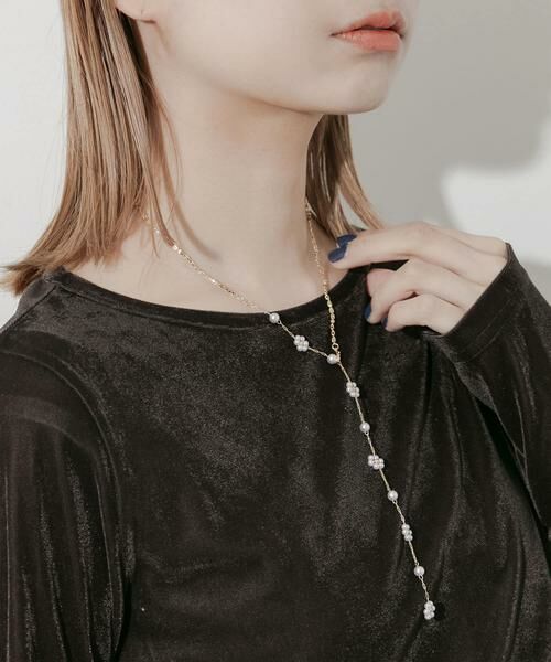 SMELLY / スメリー ネックレス・ペンダント・チョーカー | パールフラワーYネックレス | 詳細2