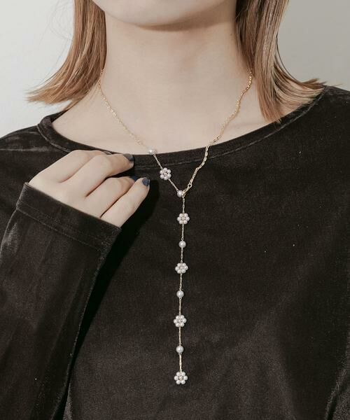 SMELLY / スメリー ネックレス・ペンダント・チョーカー | パールフラワーYネックレス | 詳細3