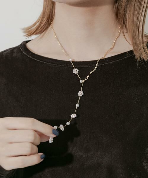 SMELLY / スメリー ネックレス・ペンダント・チョーカー | パールフラワーYネックレス | 詳細4