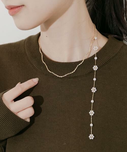 SMELLY / スメリー ネックレス・ペンダント・チョーカー | パールフラワーYネックレス | 詳細5