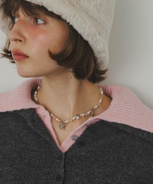 SMELLY / スメリー ネックレス・ペンダント・チョーカー | キラキラチャームパールネックレス | 詳細6