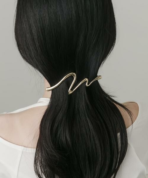 SMELLY / スメリー カチューシャ・カチューム・その他 | ニュアンスラインメタルバレッタ | 詳細1