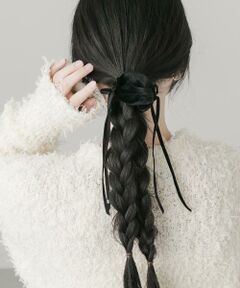 ベロアリボンヘアカフ