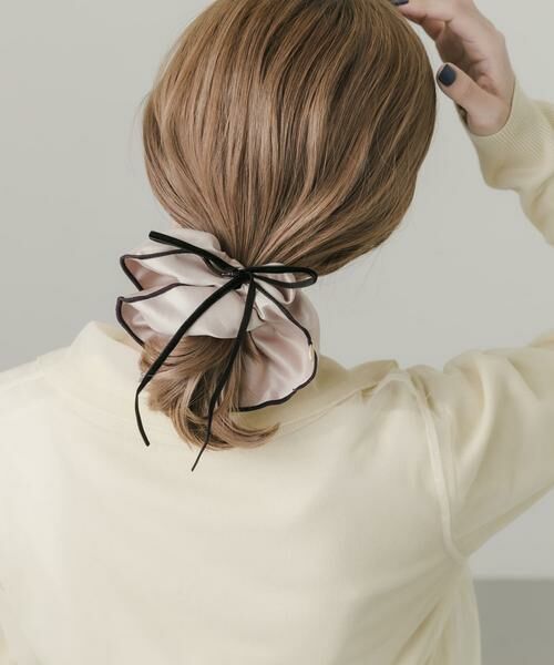 SMELLY / スメリー ヘアゴム・シュシュ | バイカラーサテンシュシュ | 詳細5