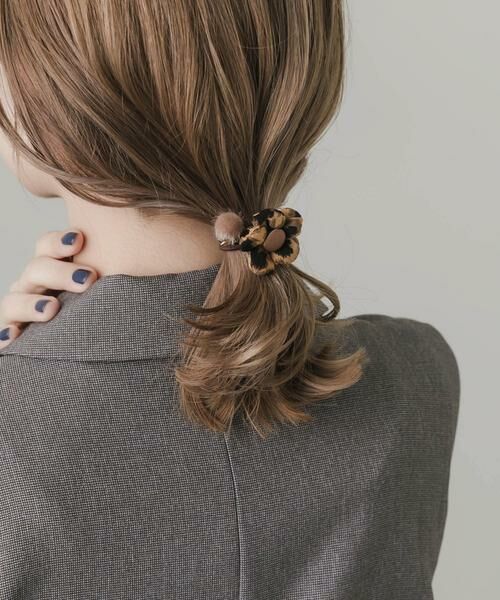 SMELLY / スメリー ヘアゴム・シュシュ | レオパードフラワーヘアポニー | 詳細1