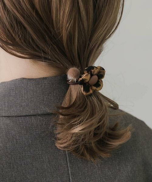 SMELLY / スメリー ヘアゴム・シュシュ | レオパードフラワーヘアポニー | 詳細5