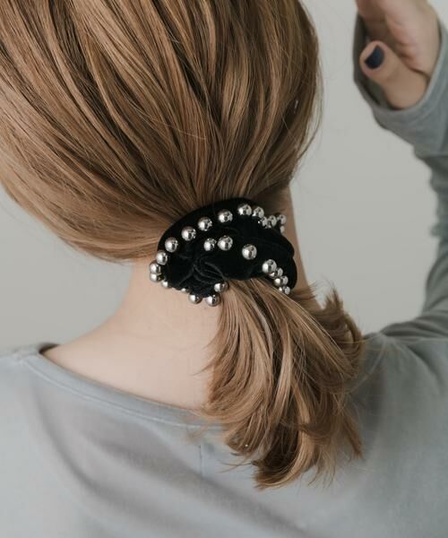 SMELLY / スメリー ヘアゴム・シュシュ | メタルボールベロアシュシュ | 詳細1