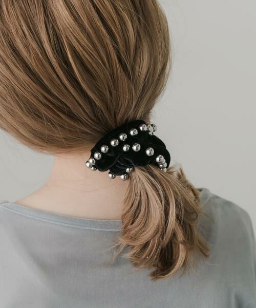 SMELLY / スメリー ヘアゴム・シュシュ | メタルボールベロアシュシュ | 詳細2