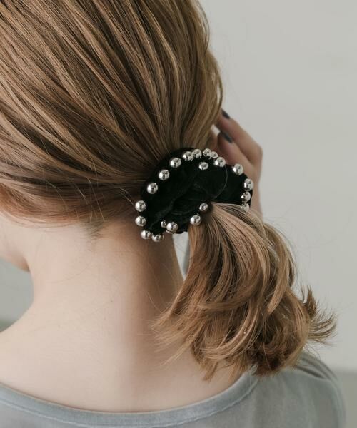 SMELLY / スメリー ヘアゴム・シュシュ | メタルボールベロアシュシュ | 詳細3