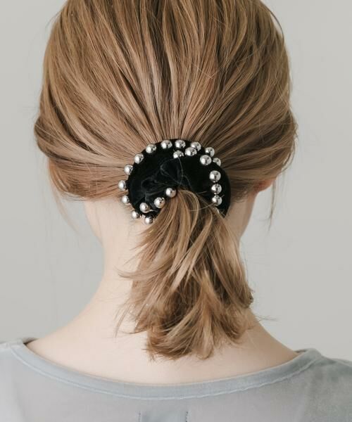 SMELLY / スメリー ヘアゴム・シュシュ | メタルボールベロアシュシュ | 詳細5