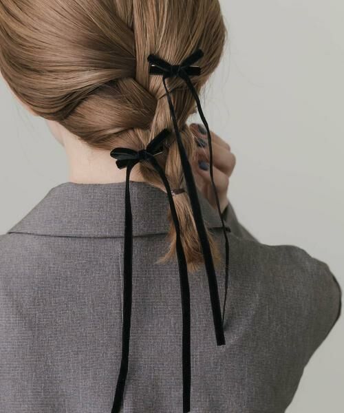 SMELLY / スメリー カチューシャ・カチューム・その他 | ベロアリボン2セットヘアピン | 詳細3