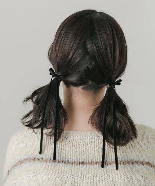 SMELLY / スメリー カチューシャ・カチューム・その他 | ベロアリボン2セットヘアピン | 詳細4