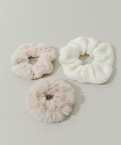 SMELLY / スメリー ヘアゴム・シュシュ | ニットファー3セットシュシュ