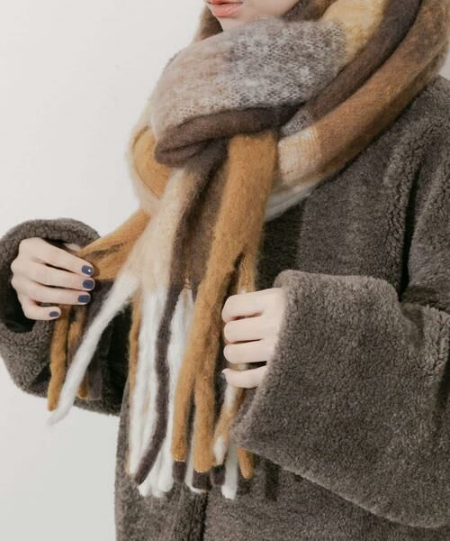 SMELLY / スメリー マフラー・ショール・スヌード・ストール | ボリュームチェックマフラー | 詳細1
