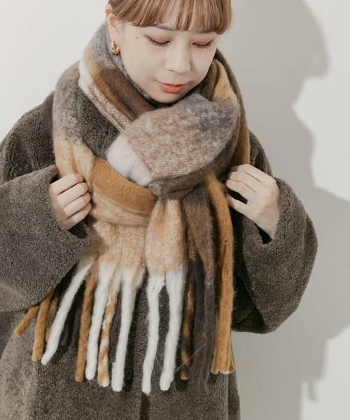 SMELLY / スメリー マフラー・ショール・スヌード・ストール | ボリュームチェックマフラー | 詳細5