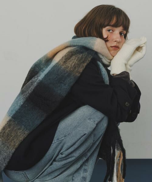 SMELLY / スメリー マフラー・ショール・スヌード・ストール | ボリュームチェックマフラー | 詳細10