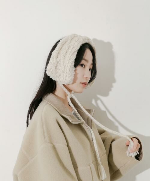 SMELLY / スメリー ネックウォーマー・イヤーマフ | ケーブルコンビイヤーマフ | 詳細3