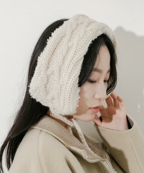 SMELLY / スメリー ネックウォーマー・イヤーマフ | ケーブルコンビイヤーマフ | 詳細7