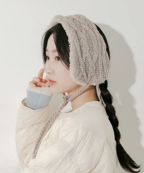 SMELLY / スメリー ネックウォーマー・イヤーマフ | ケーブルコンビイヤーマフ | 詳細13