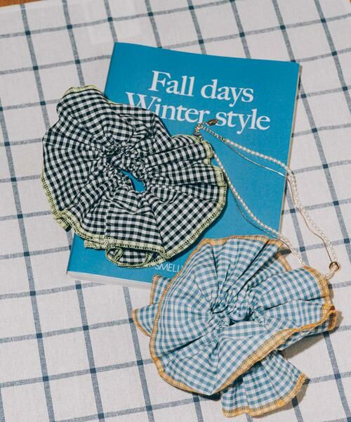 SMELLY / スメリー ヘアゴム・シュシュ | ギンガムチェックボリュームシュシュ | 詳細4