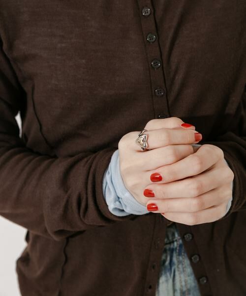 SMELLY / スメリー リング | ヴィンテージチックメタルハートリング | 詳細1