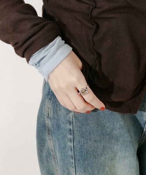 SMELLY / スメリー リング | ヴィンテージチックメタルハートリング | 詳細2