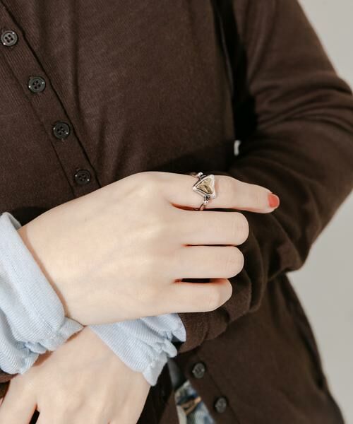 SMELLY / スメリー リング | ヴィンテージチックメタルハートリング | 詳細3