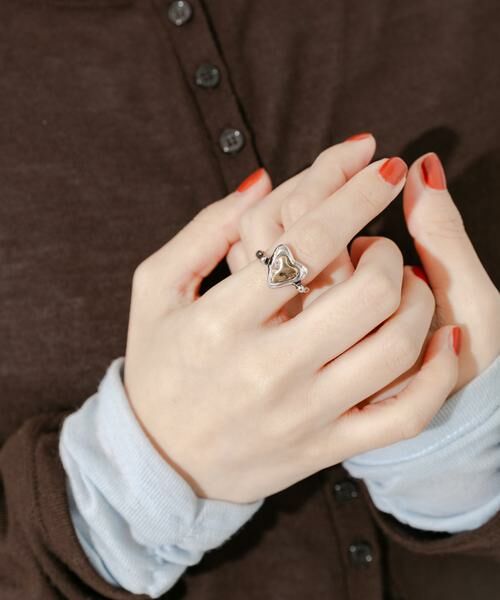 SMELLY / スメリー リング | ヴィンテージチックメタルハートリング（シルバー系その他）
