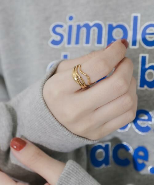 SMELLY / スメリー リング | ステンレスニュアンスウェーブリング | 詳細2