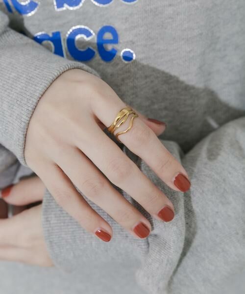 SMELLY / スメリー リング | ステンレスニュアンスウェーブリング | 詳細3