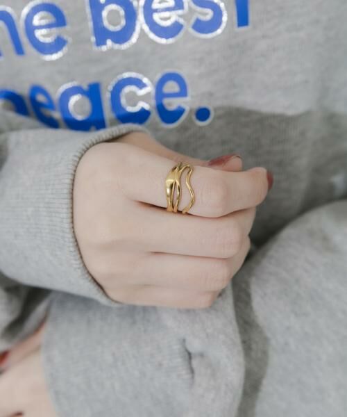 SMELLY / スメリー リング | ステンレスニュアンスウェーブリング | 詳細4