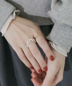 SMELLY / スメリー リング | ステンレスパール2セットリング