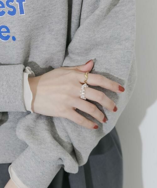 SMELLY / スメリー リング | ステンレスパール2セットリング | 詳細2