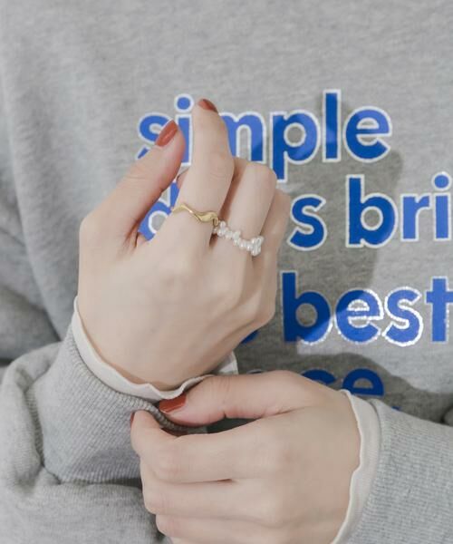 SMELLY / スメリー リング | ステンレスパール2セットリング | 詳細3