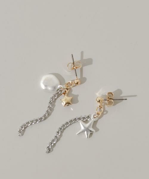 SMELLY / スメリー ピアス・イヤリング | スターチャームチェーンピアス | 詳細1