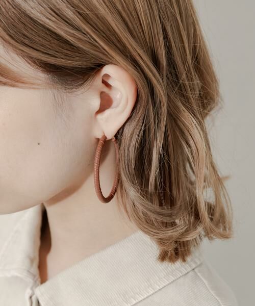 SMELLY / スメリー ピアス・イヤリング | コードラップビッグフープピアス | 詳細1