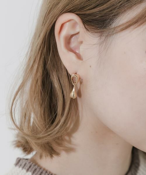 SMELLY / スメリー ピアス・イヤリング | ニュアンスメタルサークルドロップピアス | 詳細4