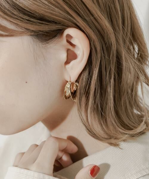 SMELLY / スメリー ピアス・イヤリング | メタルボリュームエッジフープピアス | 詳細2