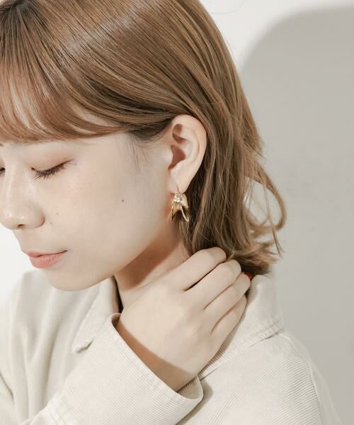 SMELLY / スメリー ピアス・イヤリング | メタルボリュームエッジフープピアス | 詳細6