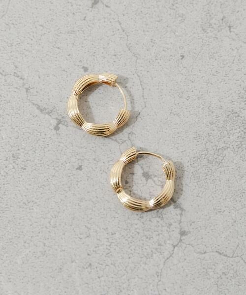SMELLY / スメリー ピアス・イヤリング | メタルラインデザインフープワンタッチピアス | 詳細1
