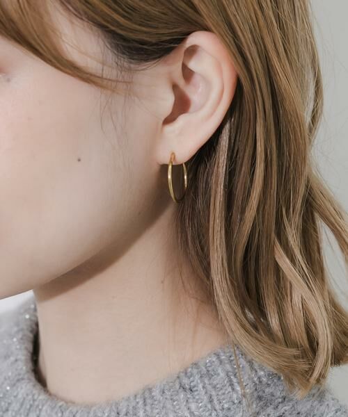 SMELLY / スメリー ピアス・イヤリング | ステンレスフープピアス20mm | 詳細4