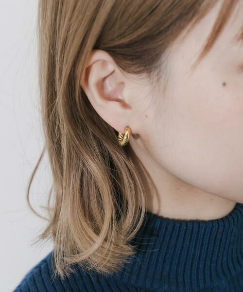 SMELLY / スメリー ピアス・イヤリング | ステンレスヴィンテージライクフープピアス | 詳細2