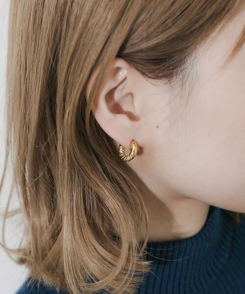 SMELLY / スメリー ピアス・イヤリング | ステンレスヴィンテージライクフープピアス | 詳細3