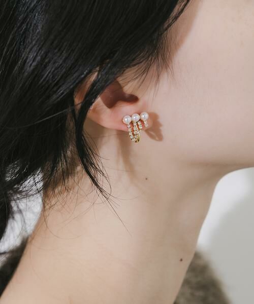 SMELLY / スメリー ピアス・イヤリング | パールビジューフリンジイヤリング | 詳細3